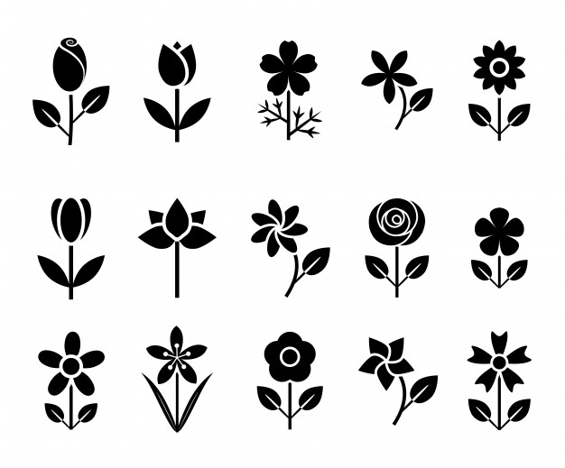626x519 Flower Icon Set Vector Illustration Vector Premium Download