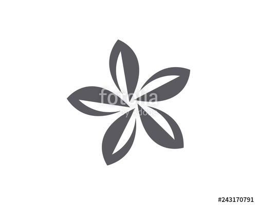 500x400 Jasmine Flower Icon Vector Illustration Design Logo Template