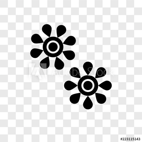 500x500 Flower Icons Isolated On Transparent Background Modern