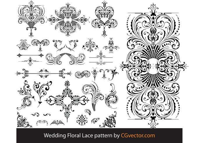700x490 Flower Lace Pattern Vector Free