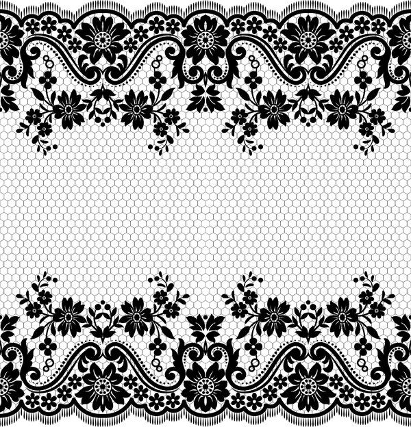 600x624 Flower With Lace Borders Black Vector Sacred Geometry Lace