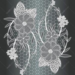 300x300 Seamless White Flower Lace Border Lace Ribbon Vector Cultracing