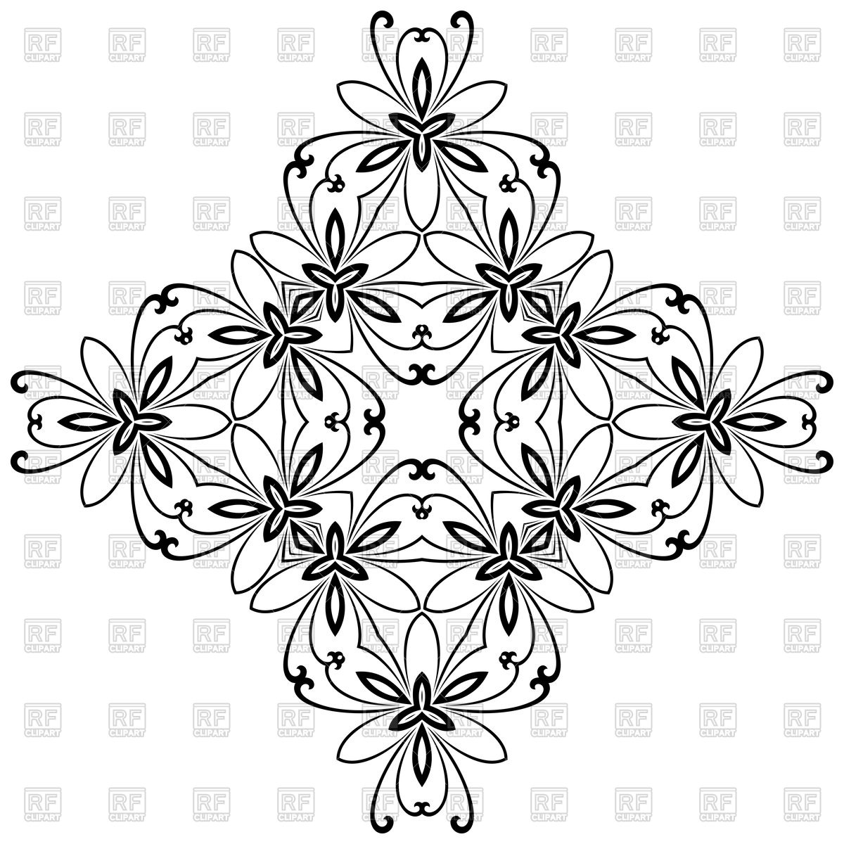 1200x1200 Floral Damask Lace Vector Image Of Backgrounds, Textures, Abstract