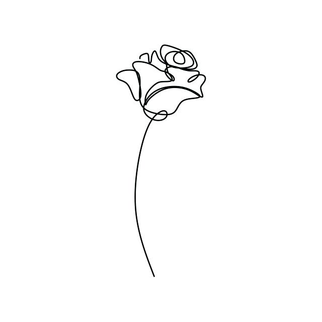 Flower Line Drawing Vector at Vectorified.com | Collection of Flower ...