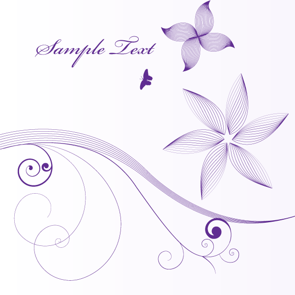 600x600 Vector Floral Background With Line Art Flowers Free Vectors Ui