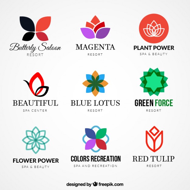 Variety Of Floral Logos Vector Free Download 626x626 Variety Of Floral Logos Vector Free Download