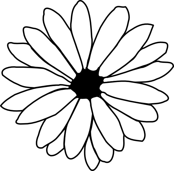 600x590 Flower Outline Clip Art Free Vector In Open Office Drawing