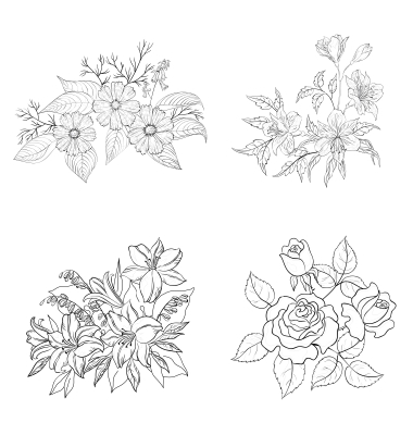 Download Flower Outline Vector at Vectorified.com | Collection of Flower Outline Vector free for personal use