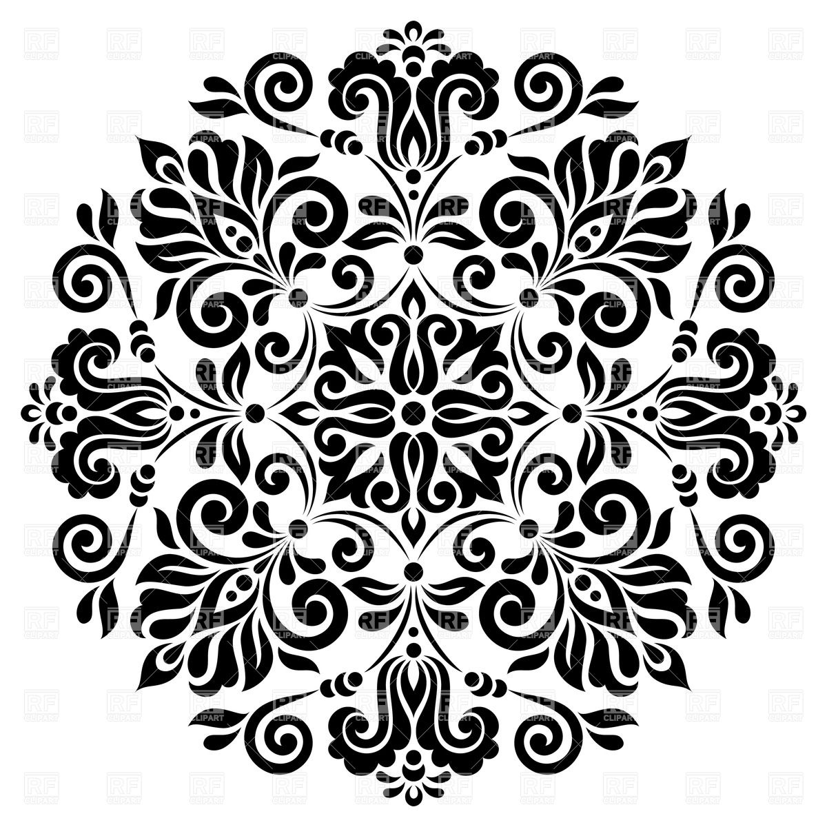 1200x1200 Round Graphic Floral Pattern Vector Image Of Backgrounds, Textures