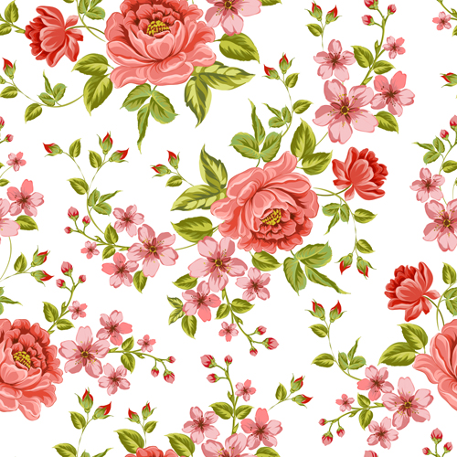 500x500 Vintage Flower Patterns Vector Graphics Free Download