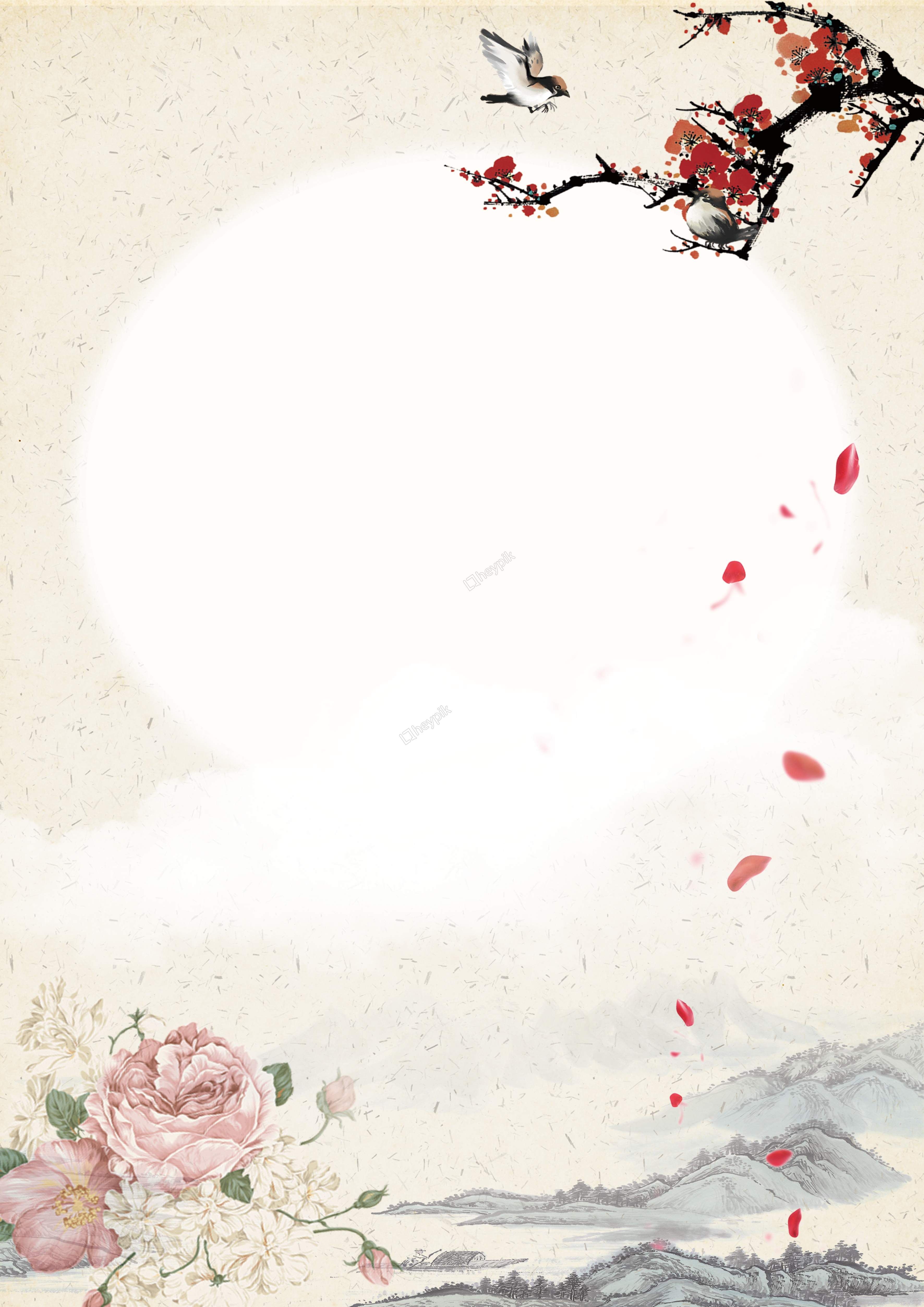 3543x5011 Chinese Style Flower Petals Chinese Valentine S Day Background