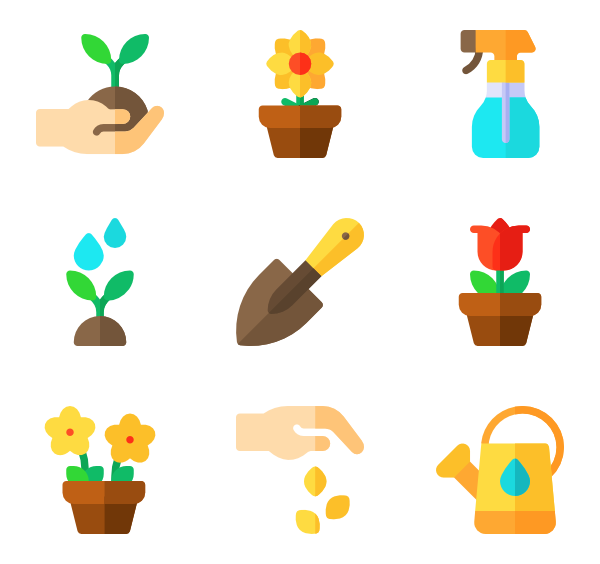 600x564 Flower Pot Icons