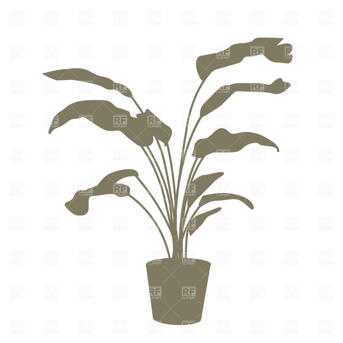 1200x1200 Plant In Flowerpot Vector Image Of Plants And Animals Prague