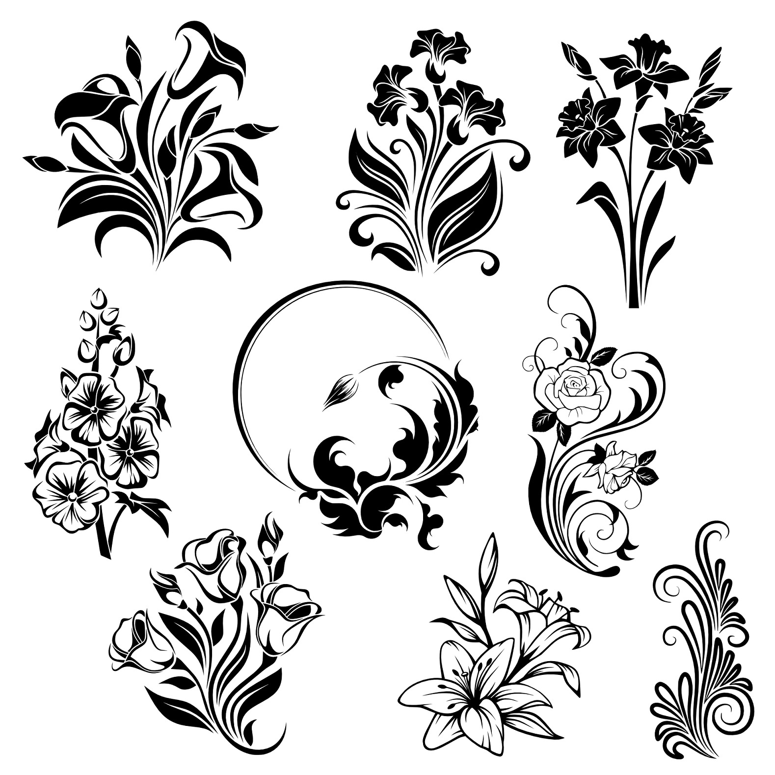 1579x1579 Flower Power Free Vector Cdr Download
