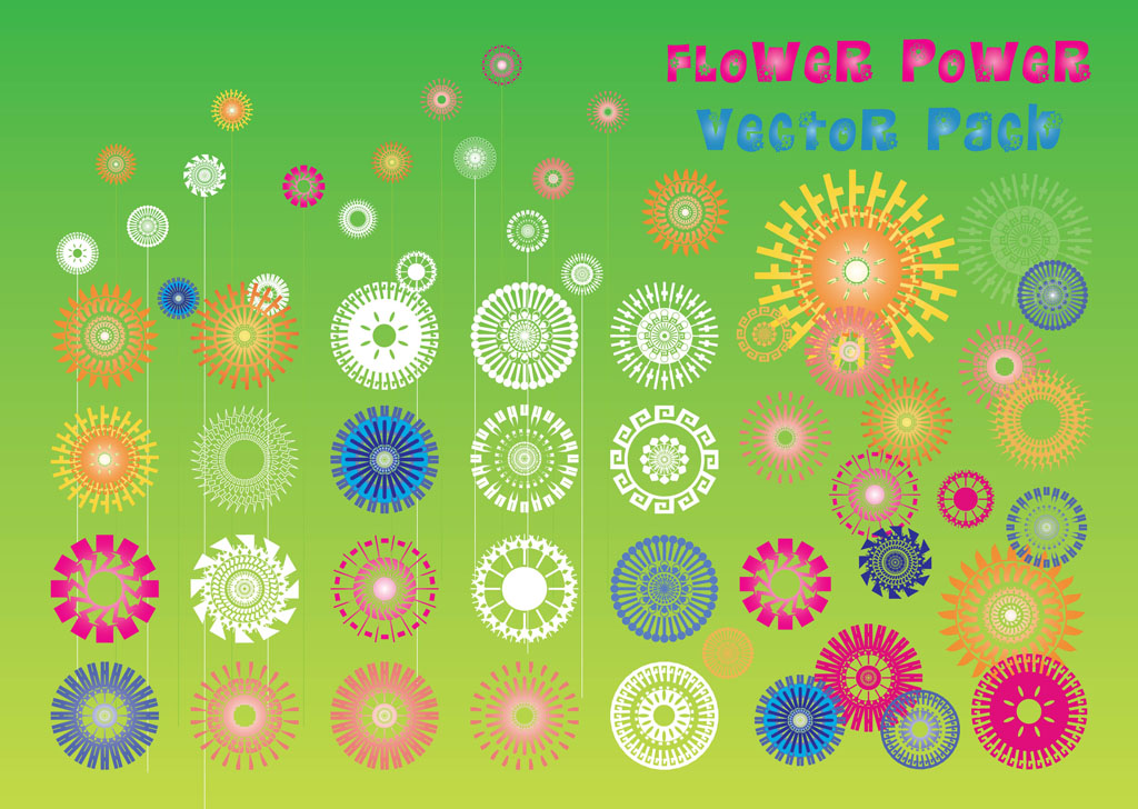 1024x728 Flower Power Vector Vector Art Graphics
