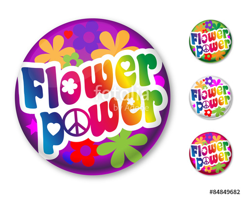 500x406 Flower Power Badge Stock Image And Royalty Free Vector