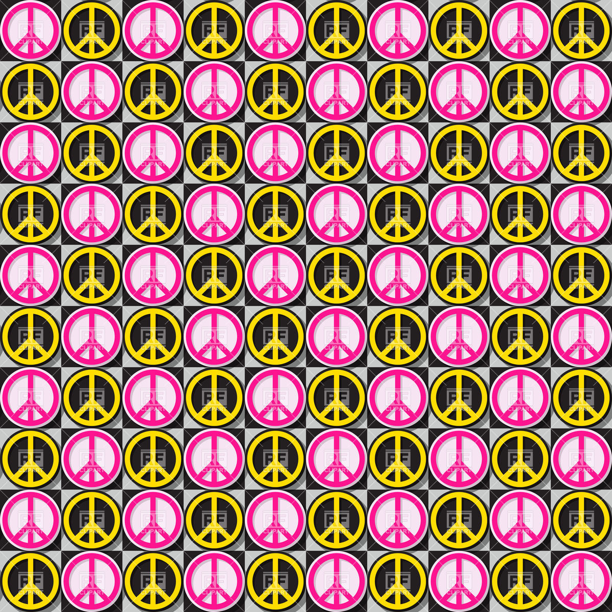 1200x1200 Flower Power Seamless Background Vector Image Of Backgrounds