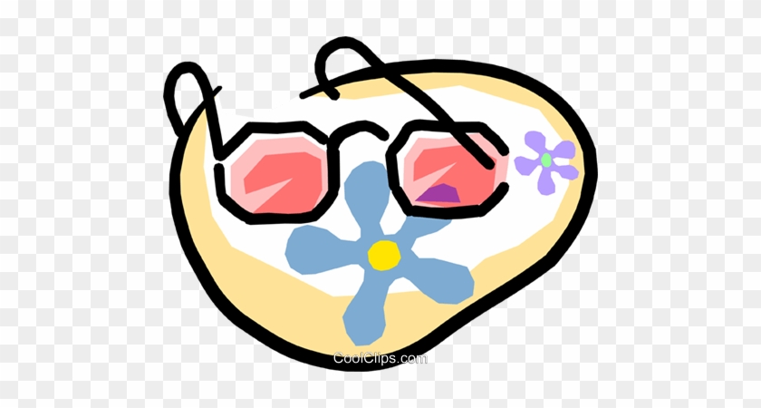 840x450 Granny Glasses With Flower Power Royalty Free Vector
