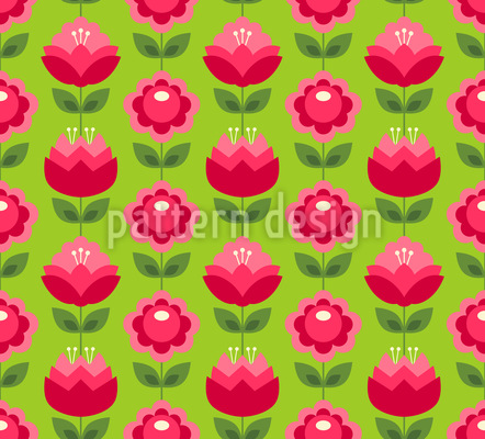 442x400 Retro Flower Power Vector Ornament