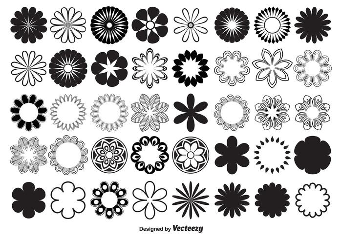 700x490 Vector Flower Shapes