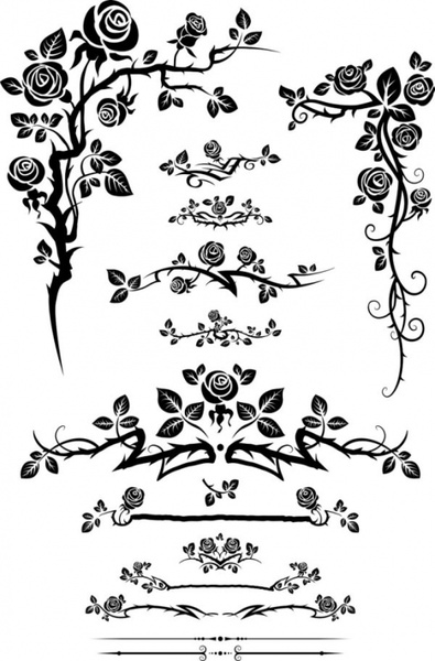 Flowers Silhouette Lace Vector Free Vector In Adobe Illustrator 395x600 Flowers Silhouette Lace Vector Free Vector In Adobe Illustrator