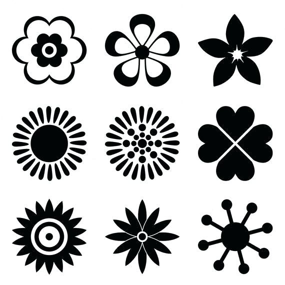 Flower Silhouette Vector at Vectorified.com | Collection of Flower ...