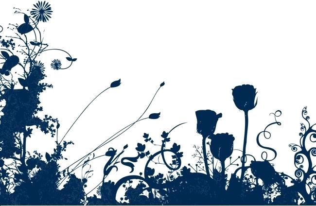 Silhouette Flowers Vector 650x424 Silhouette Flowers Vector