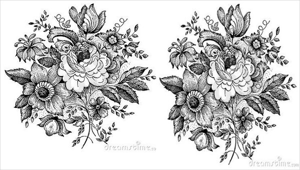 Flower Sketches Free Premium Templates 600x340 Flower Sketches Free Premium Templates