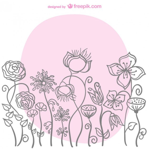 Flowers Sketch Vector Vector Free Download 626x626 Flowers Sketch Vector Vector Free Download
