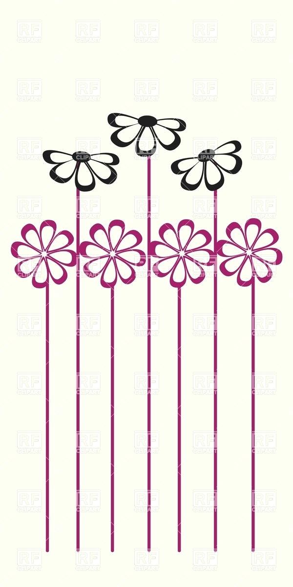 Flower With Stem Clipart 600x1200 Flower With Stem Clipart