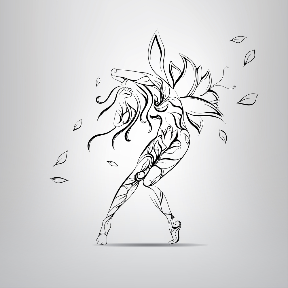1000x1000 Flower Fairy Tattoo Vector Illustration Tattoo Mode