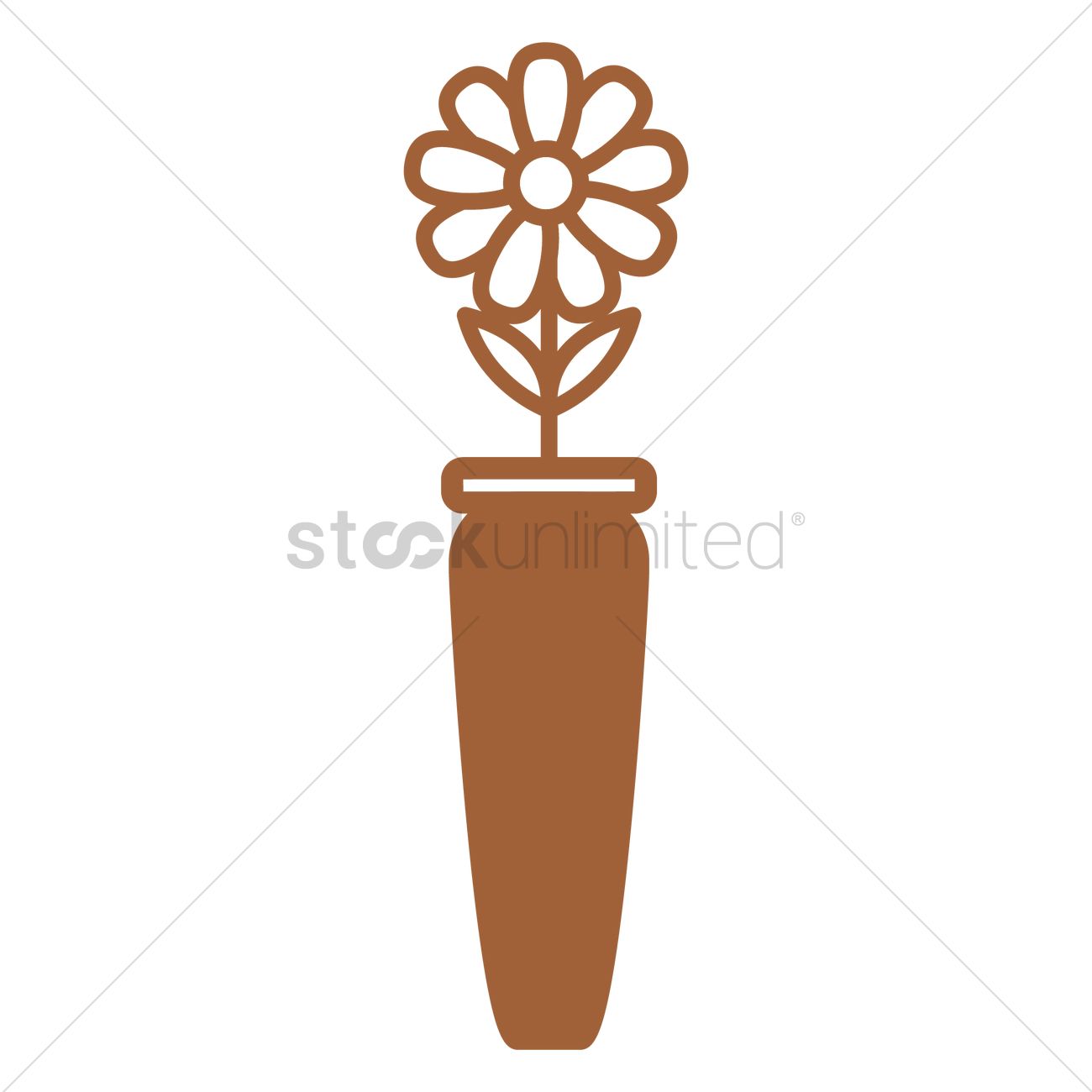 1300x1300 Flower Vase Vector Image