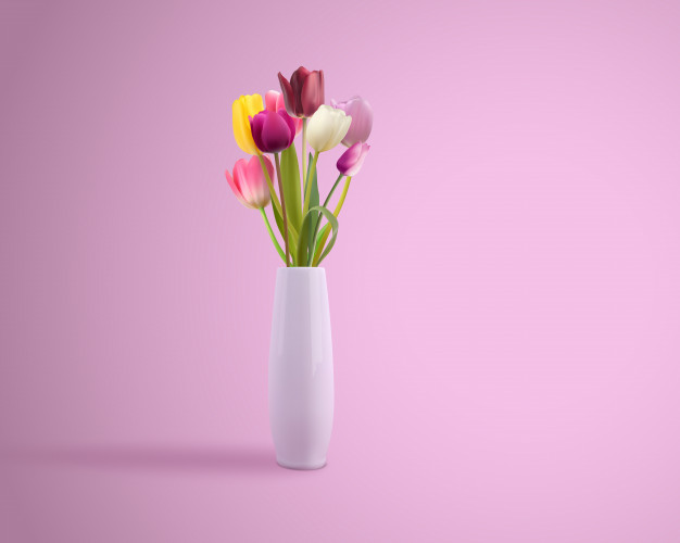 626x500 Flower Vase Vector Art Realistic Vector Premium Download