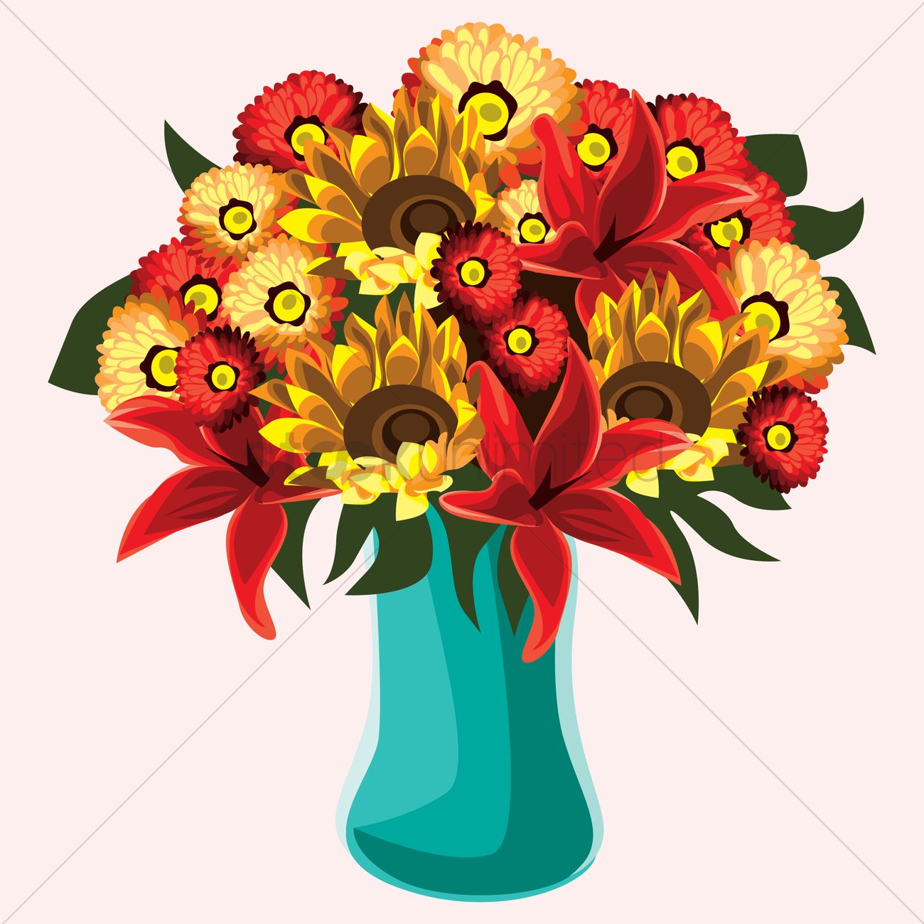 Flower Vase Vector at Collection of Flower Vase