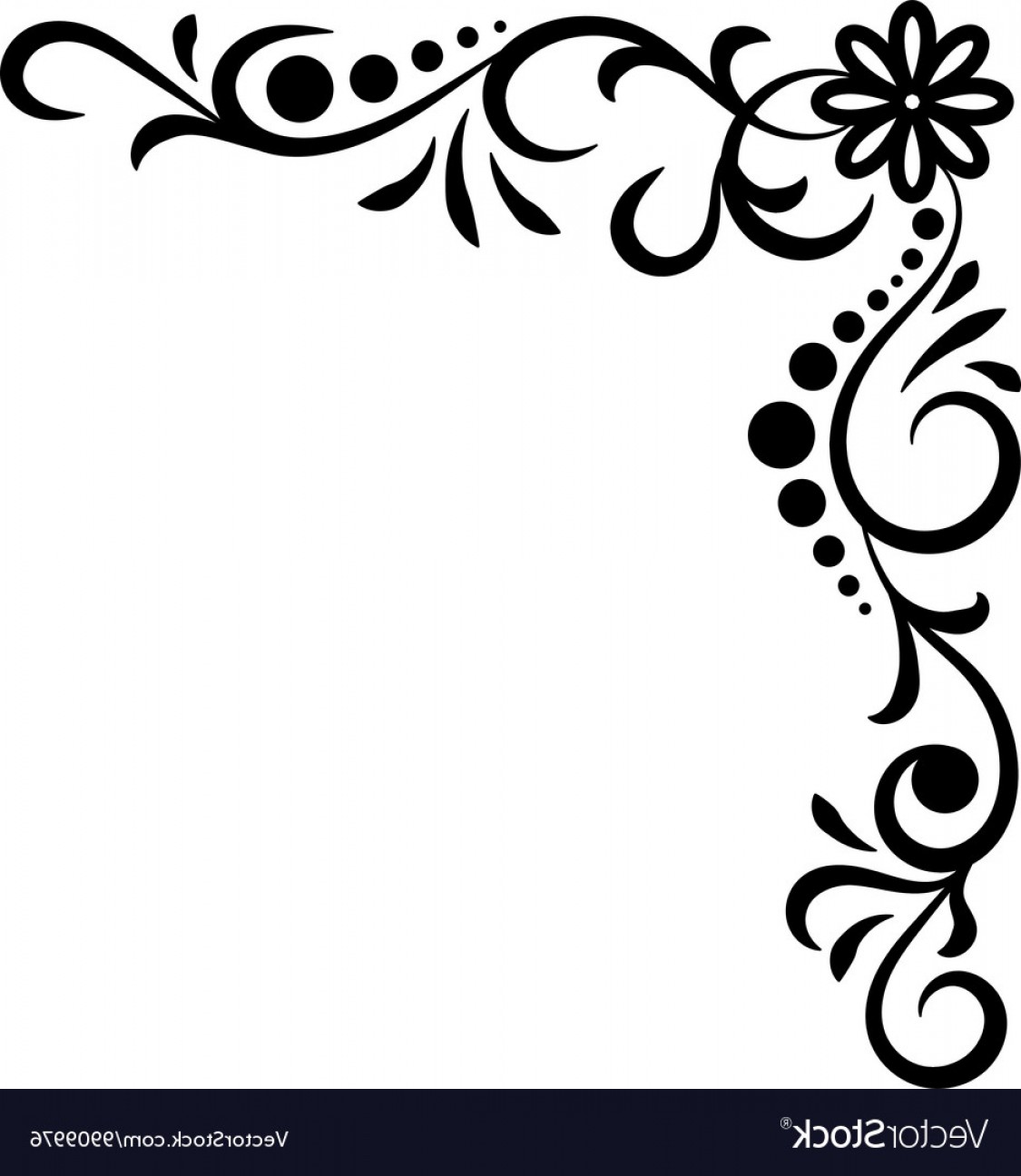 1125x1296 Doodle Abstract Handdrawn Corner Flower Vector Handandbeak