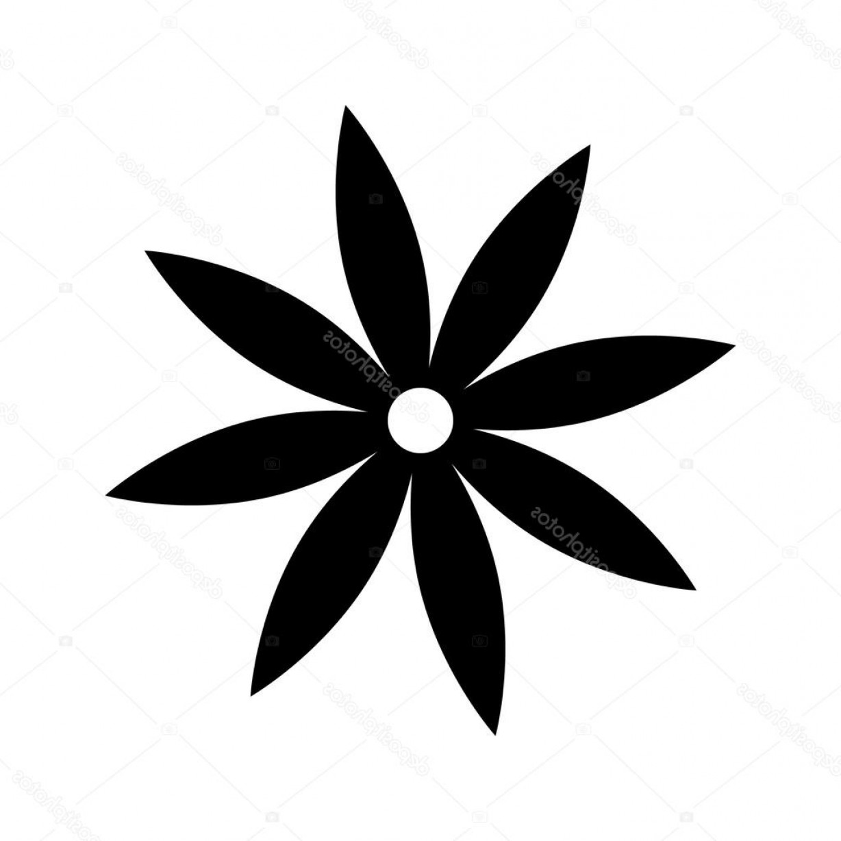 1228x1228 Stock Illustration Abstract Flowers Vector Black Simple Soidergi