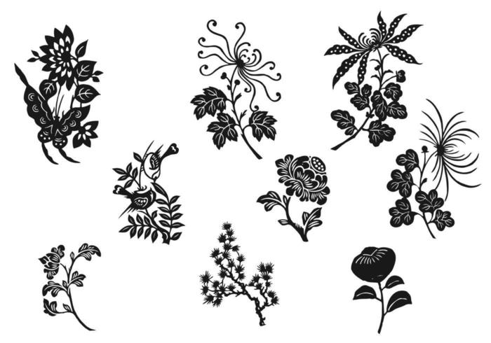 Flower Vector Black at Vectorified.com | Collection of Flower Vector