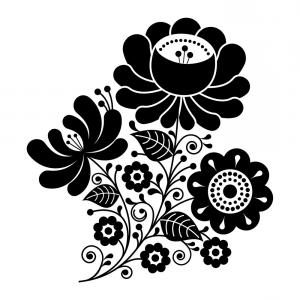 Russian Design Folk Art Black And White Flowers Vector Catchsplace 300x300 Russian Design Folk Art Black And White Flowers Vector Catchsplace