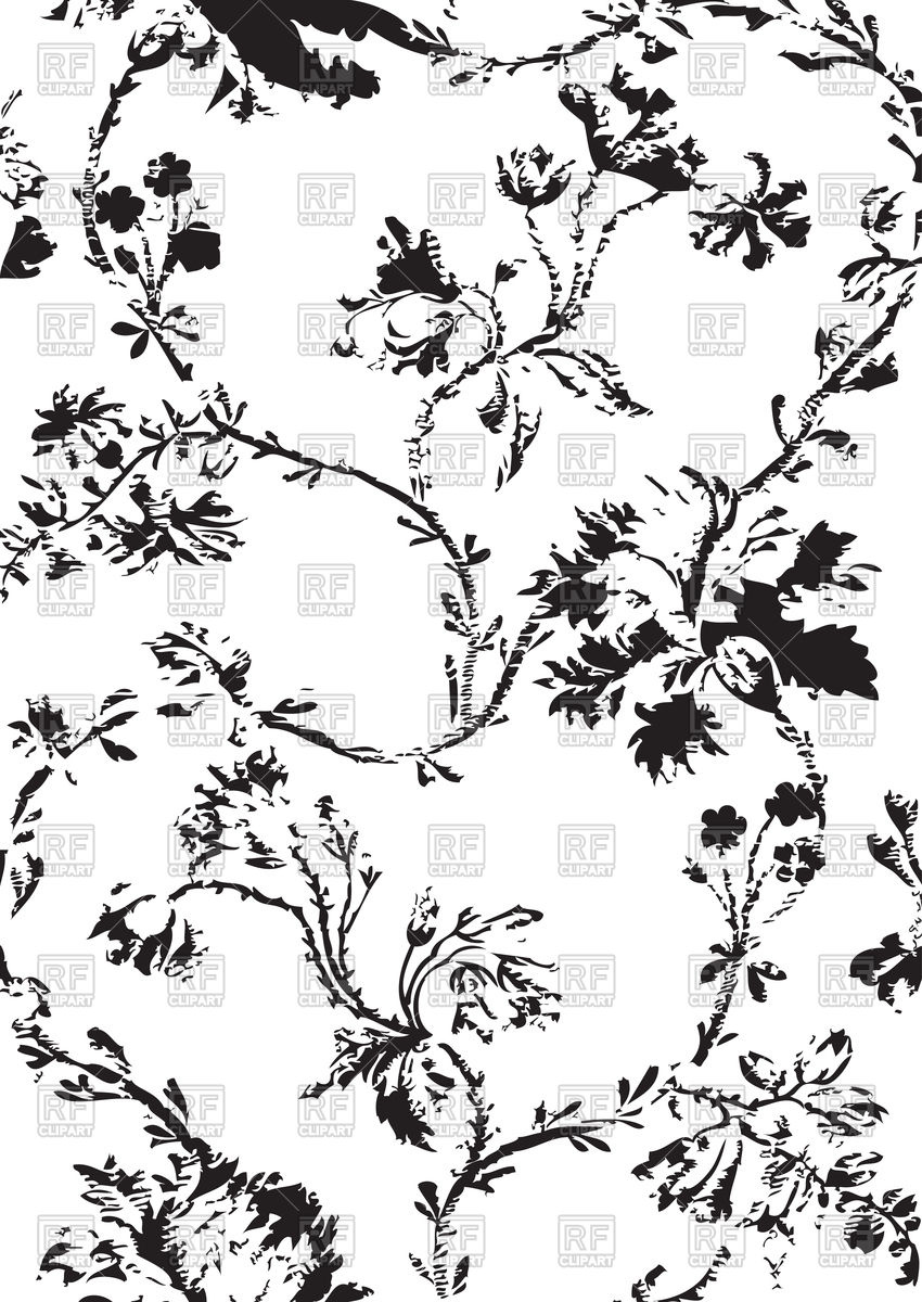 Vintage Floral Seamless Pattern With Hand Drawn Flowers Vector 850x1200 Vintage Floral Seamless Pattern With Hand Drawn Flowers Vector
