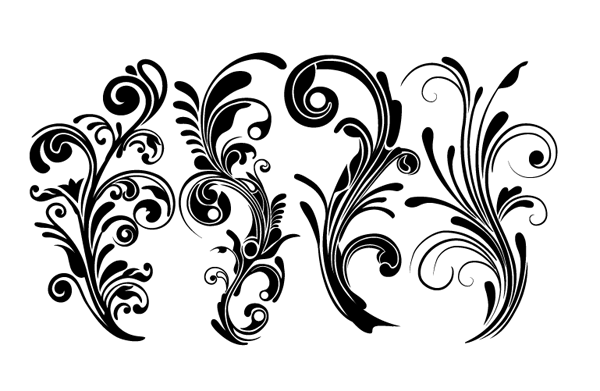 600x391 Roundup Of Free Vintage Ornament Floral Vectors