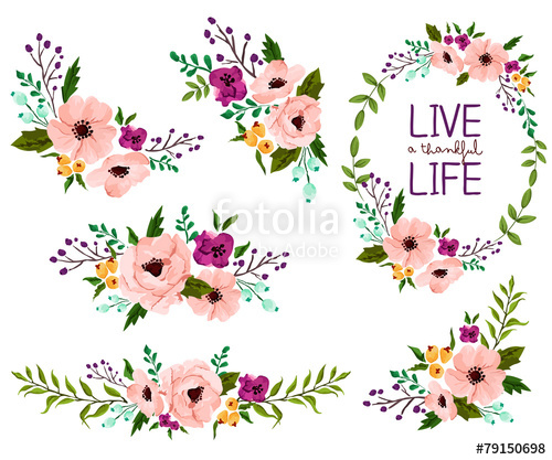 500x417 Flower Vector Set Stock Image And Royalty Free Vector