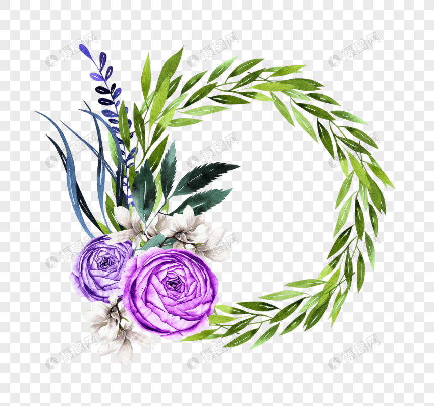 860x806 Purple Garland Flower Vector Material Png Image Picture Free