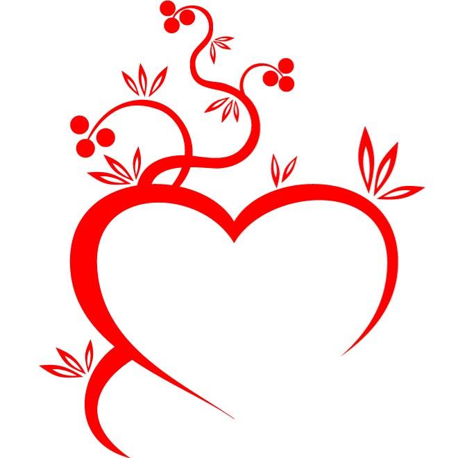 660x660 Heart And Flower Vector Graphics