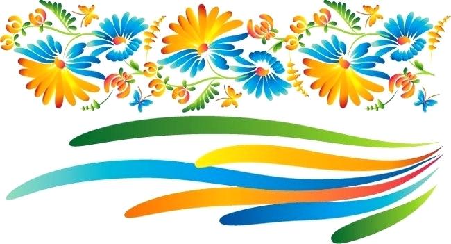 650x351 Border Flowers Vector Graphic