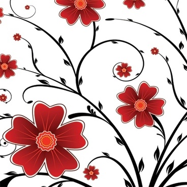 368x368 Black Flower Free Vector Download