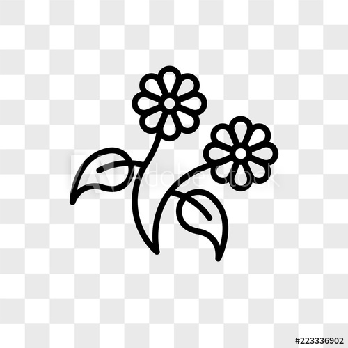 500x500 Flower Vector Icon Isolated On Transparent Background, Flower Logo