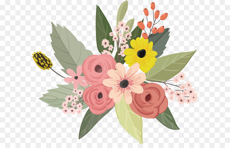 900x580 Download Free Png Flower Floral Design Watercolor Flower Vector