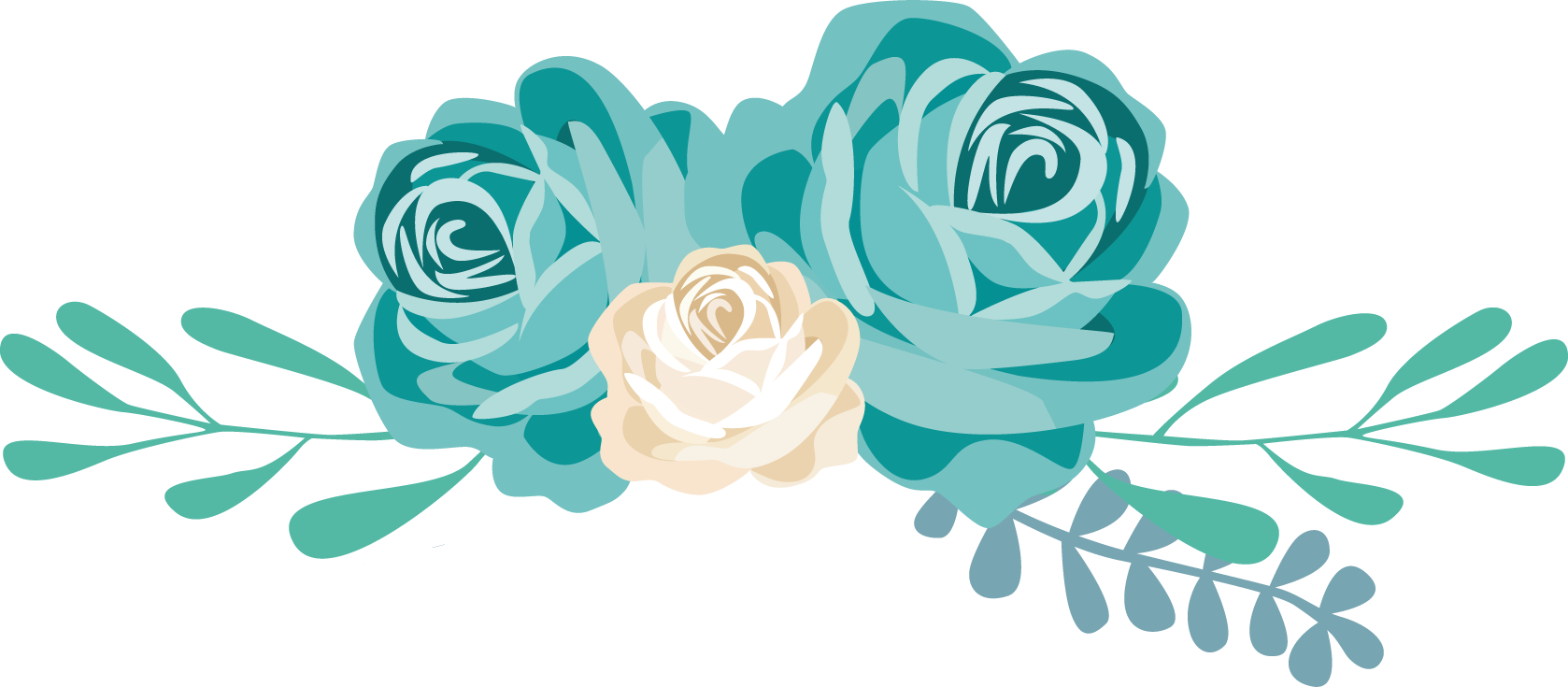 1678x735 Flower Clipart Vector Png
