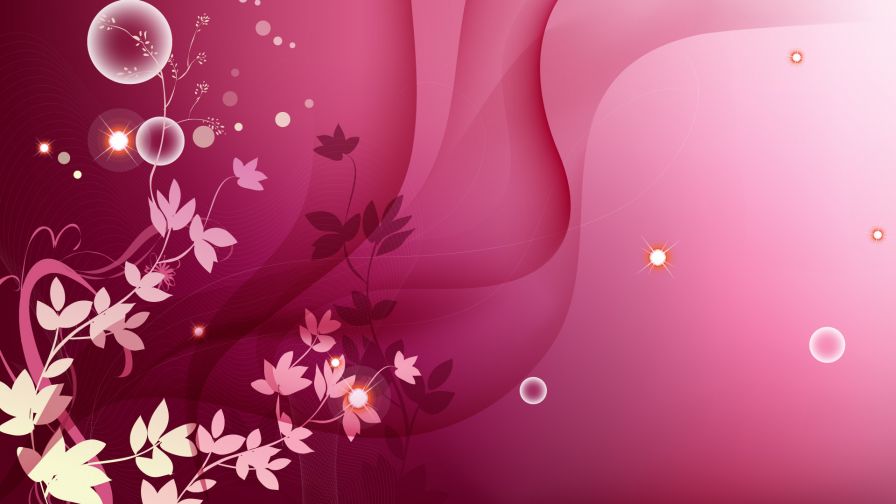 896x504 Free Download Pink Flower Vector Background Wallpaper For Desktop