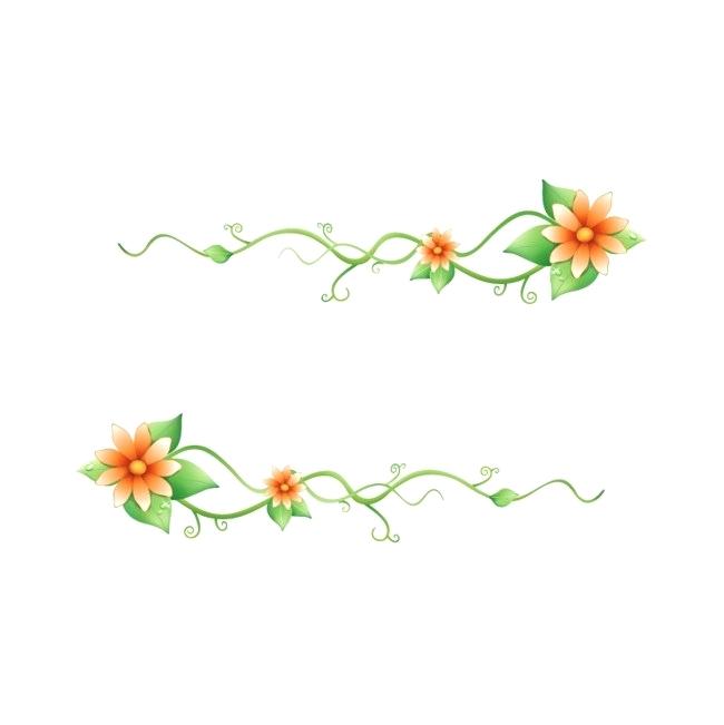 650x651 Vector Vine With Flowers